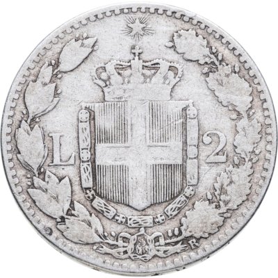 купить Италия 2 лиры 1884