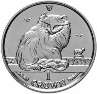 купить Остров Мэн 1 крона (crown) 1995 "Кошки - Турецкая ангора"