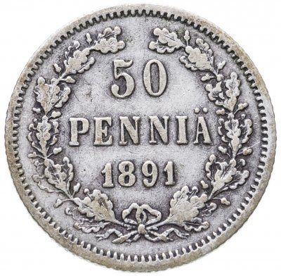 купить 50 пенни 1891 L, монета для Финляндии