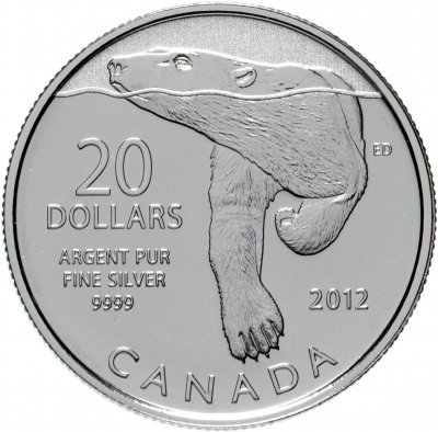 купить Канада 20 долларов (dollars) 2012 Полярный медведь