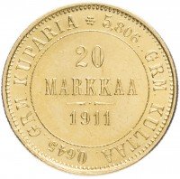 Купить Для Финляндии 20 марок 1911 L