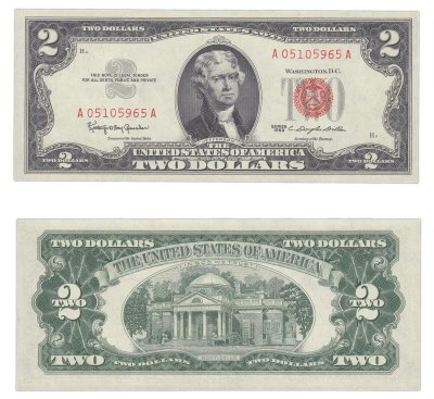 купить США 2 доллара 1963 series 1963 (Pick 382) Granahan-Dillon ПРЕСС
