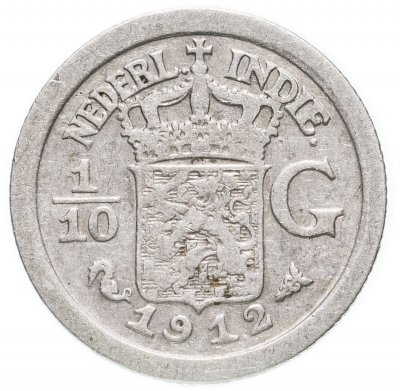 купить Голландская Ост-Индия 1/10 гульдена (gulden) 1854-1945, случайный год