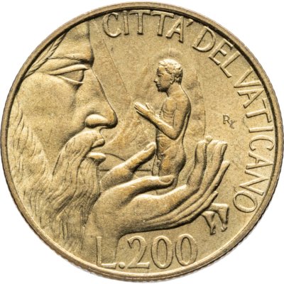 купить Ватикан 200 лир (lire) 1988