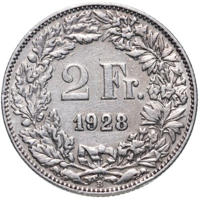 купить Швейцария 2 франка (francs) 1928