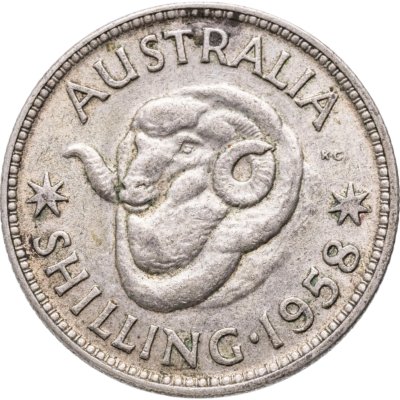 купить Австралия 1 шиллинг (shilling) 1958
