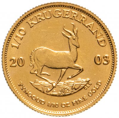 купить ЮАР 1/10 "Крюгерранд" UNC 2003 год инвестиционная (Южно-Африканская Республика)