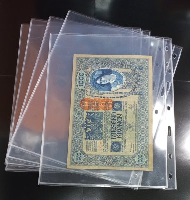 купить Листы в альбом ОПТИМА OPTIMA для банкнот ПЭТ на 1 ячейку упаковка 10штук