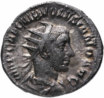купить Римская Империя Волузиан 251–253 гг антониниан (реверс: Виртус стоит влево, поддерживает щит)