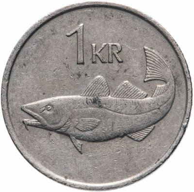купить Исландия 1 крона (krona) 1981-1987 не магнетик, случайная дата