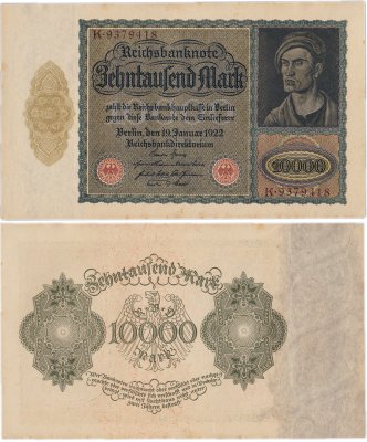 купить Германия 10000 марок 1922 год (Pick 71)