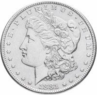 Купить США 1 доллар 1881 (Моргановский доллар)