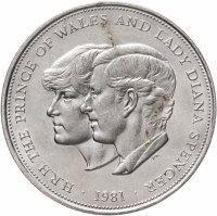 купить Великобритания 25 пенсов (pence) 1981 "Свадьба принца Чарльза и леди Дианы"