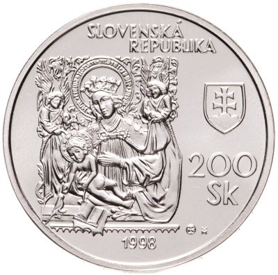 купить Словакия 200 крон 1998 "50-летие Словацкой национальной галереи"