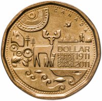 купить Канада 1 доллар (dollar) 2011 100 лет организации Парки Канады