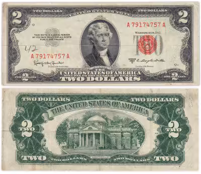 купить США 2 доллара 1953