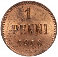 Купить 1 пенни (penni) 1916