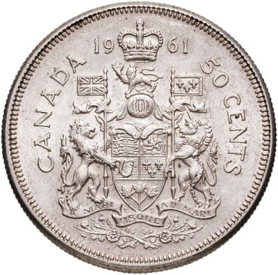 купить Канада 50 центов (cents) 1961