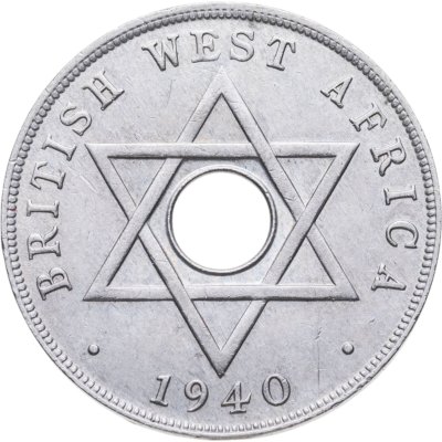 купить Британская Западная Африка 1 пенни (penny) 1940 знак монетного двора: "KN" - Кингз Нортон Металл, Бирмингем