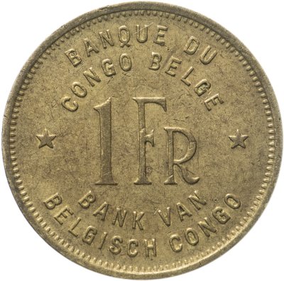 купить Бельгийское Конго 1 франк (franc) 1949