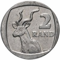 купить ЮАР 2 ранда (рэнда, rand) 2002-2014, случайная дата