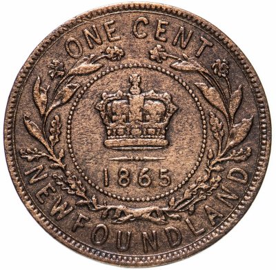 купить Ньюфаундленд 1 цент (cent) 1865
