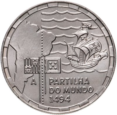 купить Португалия 200 эскудо (escudos) 1994 "500 лет с момента разделения зон влияния между Португалией и Испанией"