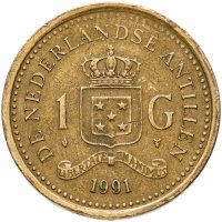 Купить Нидерландские Антильские острова 1 гульден (gulden) 1989-2013, случайная дата