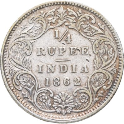 купить Британская Индия 1/4 рупии (rupee) 1862