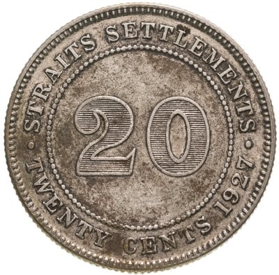 купить Стрейтс Сетлментс 20 центов (cents) 1927