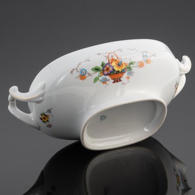 купить Супница с цветочным декором, мануфактура "United porcelain factories", фарфор, деколь, Чехословакия, 1938-1939 гг.