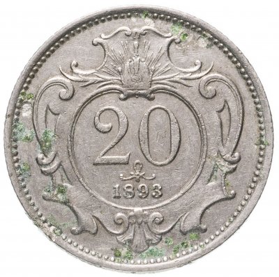 купить Австрия 20 геллеров 1893