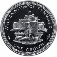 купить Остров Мэн 1 крона (crown) 1979 "1000 лет Тинвальду - Когг"