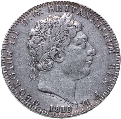 купить Великобритания 1 крона 1818 с портретом Георга III