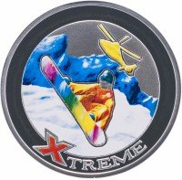 Купить Андорра 10 динеров 2007 "Экстремальные виды спорта: Хелибординг" в капсуле с сертификатом
