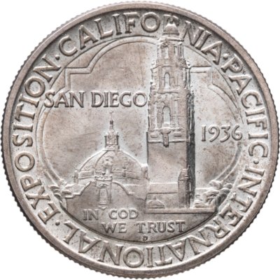 купить США 50 центов (1/2 доллара, half dollar) 1936 "Сан Диего. Тихоокеанская международная выставка"