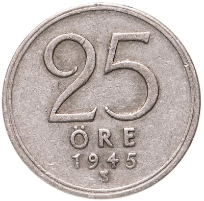 купить Швеция 25 эре (ore) 1945