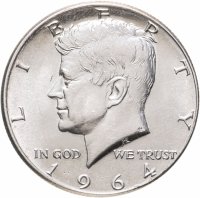 купить США 50 центов (1/2 доллара, half dollar) 1964 "Kennedy Half Dollar - Кеннеди"
