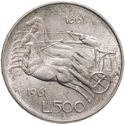 купить Италия 500 лир (lire) 1961 "100 лет со дня объединения Италии"