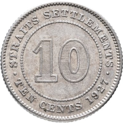 купить Стрейтс Сетлментс 10 центов (cents) 1927