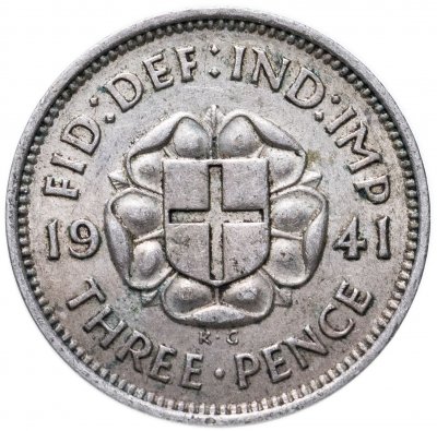 купить Великобритания 3 пенса (pence) 1941