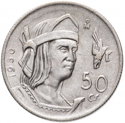 купить Мексика 50 сентаво 1950 год (Куаутемок)