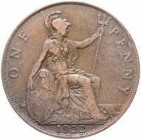 купить Великобритания 1 пенни 1911-1926 Георг V ,случайная дата