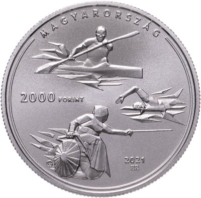 купить Венгрия 2000 форинтов 2021 "Олимпийские и Паралимпийские игры в Токио"