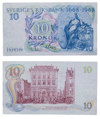 купить Швеция 10 крон 1968