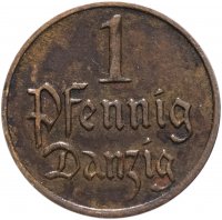 купить Данциг 1 пфенниг (pfennig) 1926