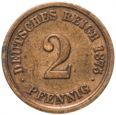 купить Германия 2 пфеннига (pfennig) 1875 D
