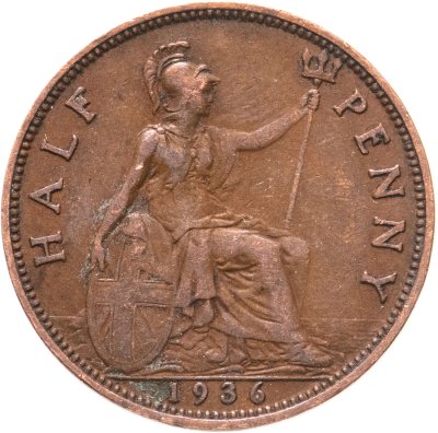 купить Великобритания 1/2 пенни Георг V 1936