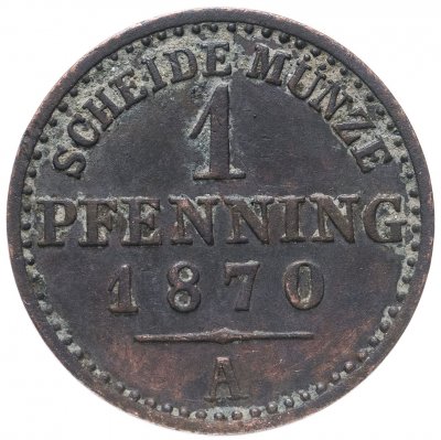 купить Германия (Пруссия) 1 пфенниг 1870 А