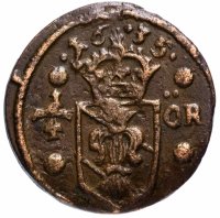 Купить Швеция 1/4 эре 1635